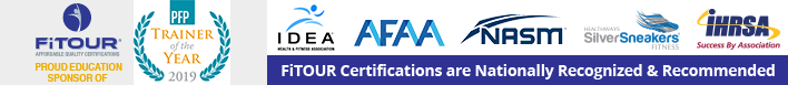 FiTOUR certifications are Nationally Recognized & Recommended